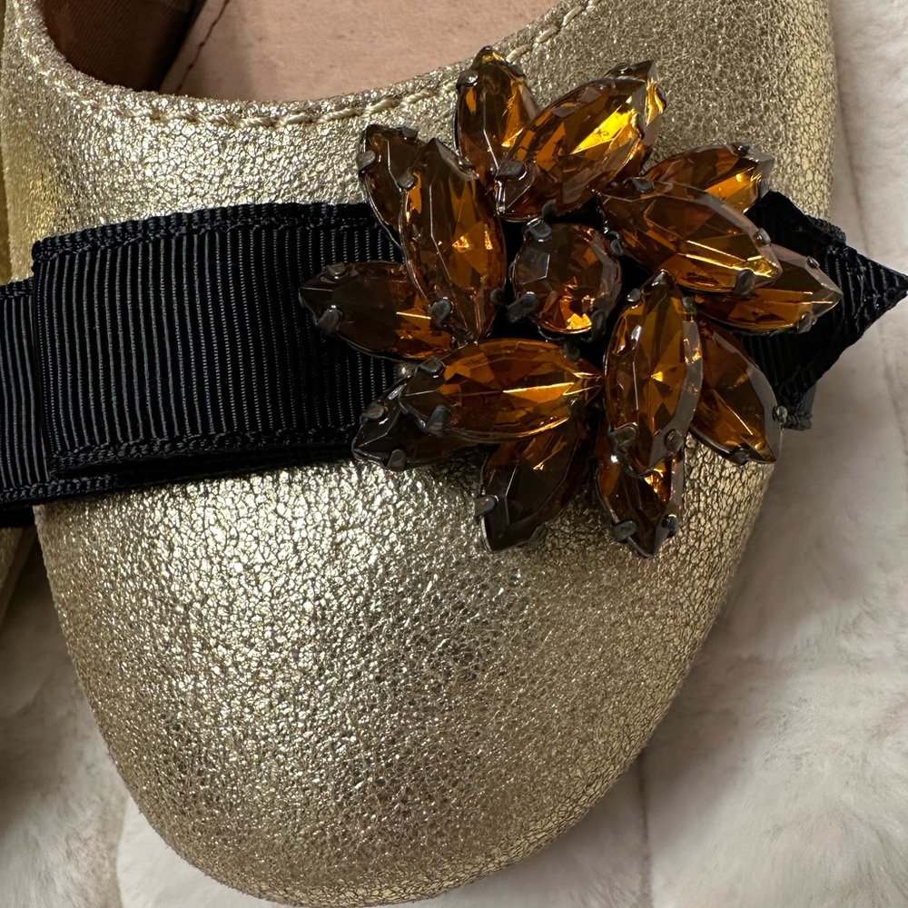Fossil Gold Flats size 9.5 - Picture 3 of 6